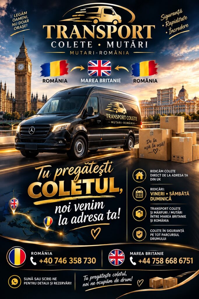 Transport colete/mutari ROMÂNIA - UK – poza 2