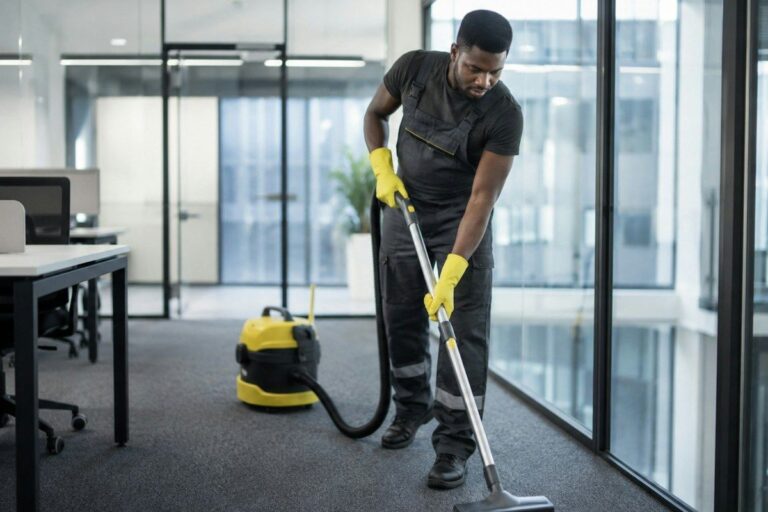Femeie de serviciu pentru birouri, seara
