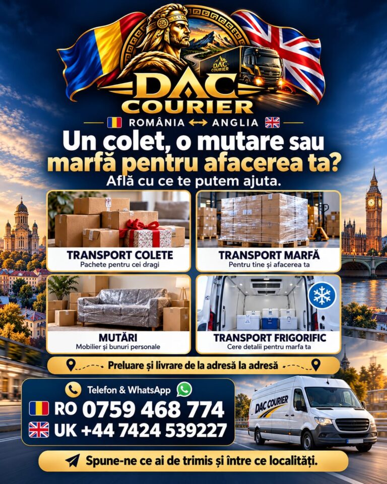 Transport colete RO-UK 🔄 Dac Courier
